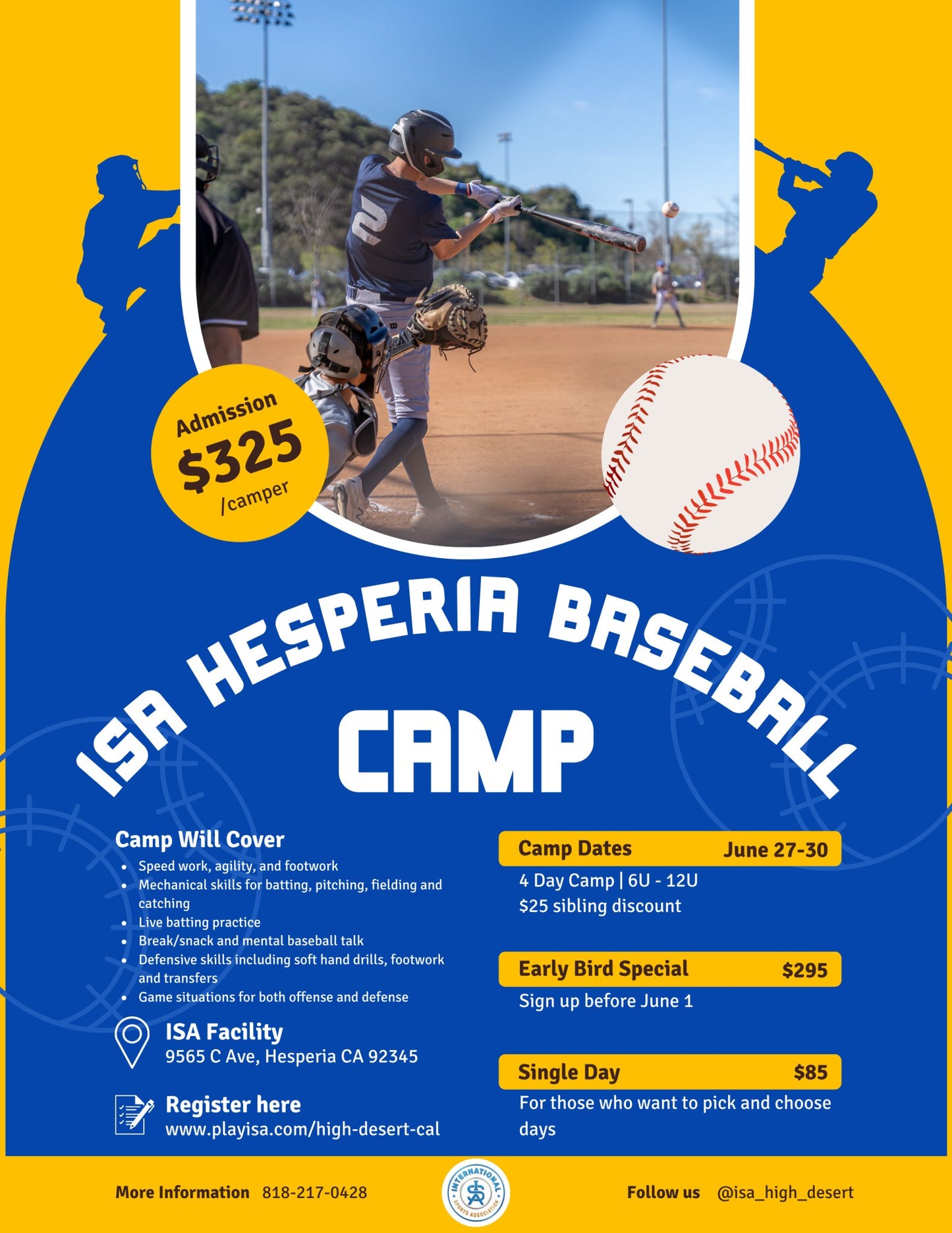 ISA Hesperia Summer Baseball Camp ( June 27- 30 )